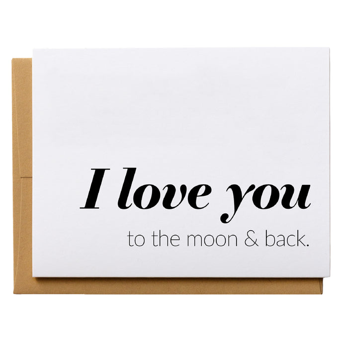 I Love You to the Moon and Back | Valentine's Day Greeting Card with Envelope