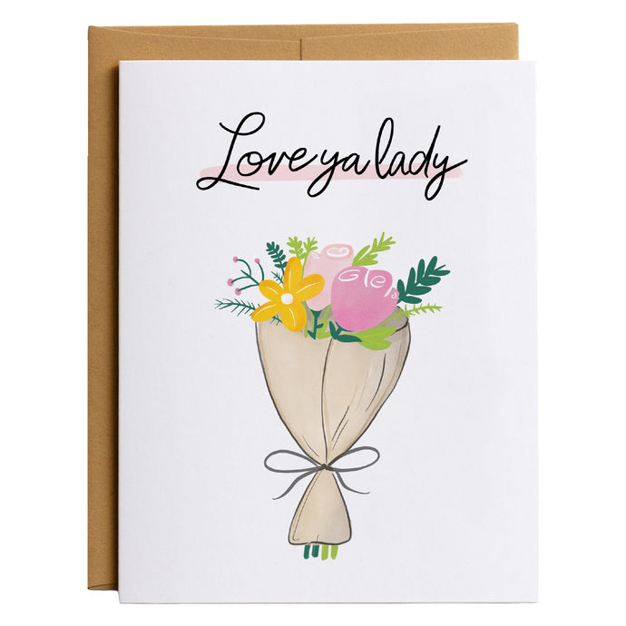 Mother's Day Everyday Occasion A2 Folded Greeting Card measuring 4.25 x 5.5 inches and includes a eco-friendly high quality kraft envelope