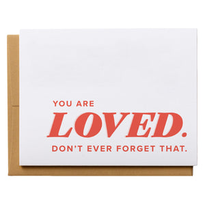 You are Loved Card | Sympathy Condolence Bereavement Mourning Greeting Card