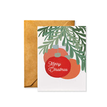 Load image into Gallery viewer, Ornaments under the Christmas Tree - Holiday Card with Kraft Envelope (Blank Inside)